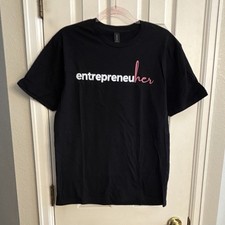 Listing image for Black Cotton Graphic Print Entrepreneur Crew Neck Short Sleeve T-Shirt M