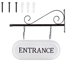 Listing image for Wall-Mounted Metal Office Sign, Enamelware Business Entrance Reception Sign