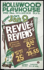 Listing image for Revue of Reviews 1934 Federal Theatre Project Poster Print Wall Art Retro
