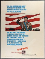 Listing image for Patton (1970) — Rare 30x40 "Reviews" Style Original Movie Poster (Linen Backed)
