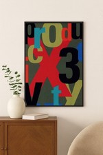 Listing image for Modern Art Design Poster - 'Productivity' 24x32