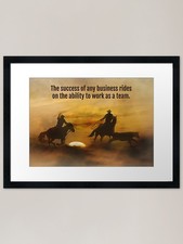 Listing image for Business Team Work Motivational Fra Framed Wall Art Poster Canvas Print Picture