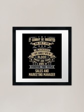 Listing image for Sales And Marketing Manager T Shirt Framed Wall Art Poster Canvas Print Picture