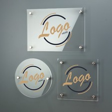 Listing image for Acrylic Business Plaque House Number Sign Printed Logo Address Signage