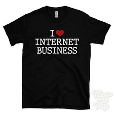 Listing image for I LOVE INTERNET BUSINESS T-SHIRT heart e-commerce online sales digital marketing