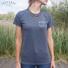 Listing image for * Bien Fait T-shirt Top Shirt Fashion Blogger French Slogan Well Done Pocket *