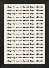 Listing image for Integrity earns trust Framed Wall Art Poster Canvas Print Picture