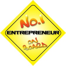 Listing image for No.1 Entrepreneur On Board Car Sign Gift/Present