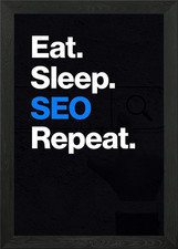 Listing image for SEO Eat Sleep Repeat Framed Wall Art Poster Canvas Print Picture