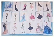 Listing image for Robert Best Barbie Fashionista Vintage Style Girls Room Wall Art Prints