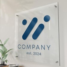 Listing image for Custom Acrylic Business Logo Sign | Personalized Floating Acrylic Business Sign