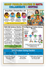 Listing image for Group Math Problem Solving Collaborate Poster 12x18
