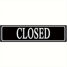 Listing image for Closed Black Metal Sign Classic Business Wall Art Hanging Decoration Gift