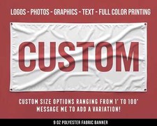 Listing image for Custom Fabric Banner - Personalized Motivational Wall Art for Business Gift