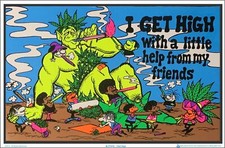 Listing image for I Get High Blacklight Poster 35 x 23