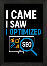 Listing image for I Came I Saw I Optimized SEO Framed Wall Art Poster Canvas Print Picture
