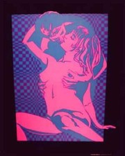 Listing image for Vintage 1970 Poster "Ecstasy" - Blacklight - Sunset Marketing - 21x29"