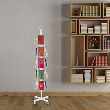Listing image for Greeting Card Rack Spins 20Pocket White Retail Display 8"x6'' Cards Sign Holder